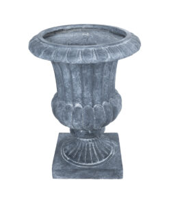 GloboStar® Artificial Garden ALCAZAR 20777 Επιδαπέδιο Πολυεστερικό Τσιμεντένιο Κασπώ Γλάστρα – Flower Pot Γκρι Φ51 x Υ71cm