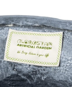 GloboStar® Artificial Garden ALCAZAR 20778 Επιδαπέδιο Πολυεστερικό Τσιμεντένιο Κασπώ Γλάστρα – Flower Pot Γκρι Φ38 x Υ51cm