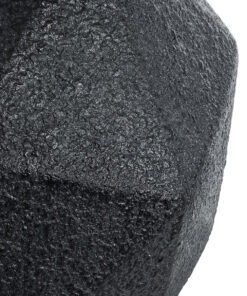 GloboStar® Artificial Garden CARNABY 20779 Επιδαπέδιο Πολυεστερικό Τσιμεντένιο Κασπώ Γλάστρα – Flower Pot Μαύρο Μ38 x Π38 x Υ38cm