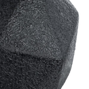 GloboStar® Artificial Garden CARNABY 20779 Επιδαπέδιο Πολυεστερικό Τσιμεντένιο Κασπώ Γλάστρα – Flower Pot Μαύρο Μ38 x Π38 x Υ38cm