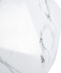 GloboStar® Artificial Garden BRIXTON 20783 Επιδαπέδιο Πολυεστερικό Τσιμεντένιο Κασπώ Γλάστρα – Flower Pot Λευκό Μ38 x Π38 x Υ38cm