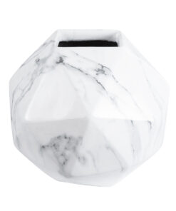 GloboStar® Artificial Garden BRIXTON 20784 Επιδαπέδιο Πολυεστερικό Τσιμεντένιο Κασπώ Γλάστρα – Flower Pot Λευκό Μ30 x Π30 x Υ30cm