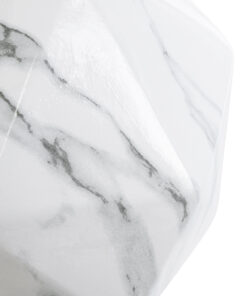 GloboStar® Artificial Garden BRIXTON 20784 Επιδαπέδιο Πολυεστερικό Τσιμεντένιο Κασπώ Γλάστρα – Flower Pot Λευκό Μ30 x Π30 x Υ30cm