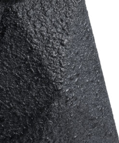 GloboStar® Artificial Garden GREENWICH 20786 Επιδαπέδιο Πολυεστερικό Τσιμεντένιο Κασπώ Γλάστρα – Flower Pot Μαύρο Μ20 x Π14 x Υ32cm