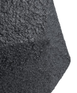 GloboStar® Artificial Garden GREENWICH 20787 Επιδαπέδιο Πολυεστερικό Τσιμεντένιο Κασπώ Γλάστρα – Flower Pot Μαύρο Μ24 x Π14 x Υ20cm