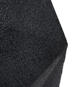 GloboStar® Artificial Garden CAMDEN 20789 Επιδαπέδιο Πολυεστερικό Τσιμεντένιο Κασπώ Γλάστρα – Flower Pot Μαύρο Μ49 x Π49 x Υ44cm