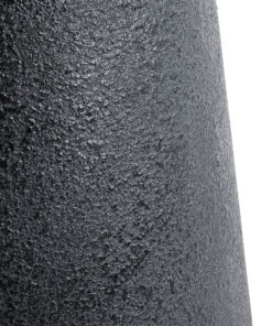 GloboStar® Artificial Garden SOHO 20790 Επιδαπέδιο Πολυεστερικό Τσιμεντένιο Κασπώ Γλάστρα – Flower Pot Μαύρο Φ60 x Υ90cm