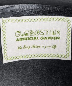 GloboStar® Artificial Garden CASTLE 20792 Επιδαπέδιο Πολυεστερικό Τσιμεντένιο Κασπώ Γλάστρα – Flower Pot Μαύρο Φ43 x Υ112cm
