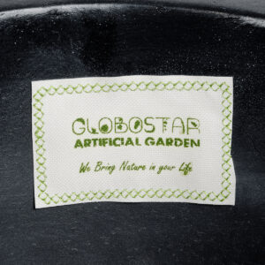 GloboStar® Artificial Garden CASTLE 20793 Διακοσμητικό Πολυεστερικό Τσιμεντένιο Κασπώ Γλάστρα – Flower Pot Μαύρο Φ35 x Υ54cm