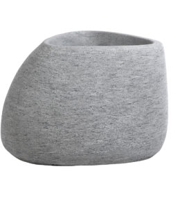 GloboStar® Artificial Garden OXFORD 20794 Επιδαπέδιο Πολυεστερικό Τσιμεντένιο Κασπώ Γλάστρα – Flower Pot Γκρι Μ60 x Π55 x Υ43cm