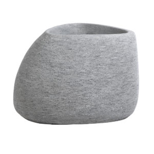 GloboStar® Artificial Garden OXFORD 20794 Επιδαπέδιο Πολυεστερικό Τσιμεντένιο Κασπώ Γλάστρα – Flower Pot Γκρι Μ60 x Π55 x Υ43cm