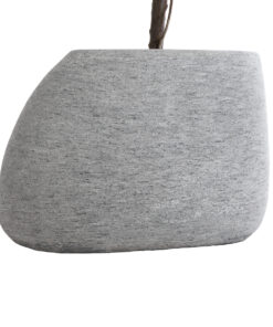 GloboStar® Artificial Garden OXFORD 20794 Επιδαπέδιο Πολυεστερικό Τσιμεντένιο Κασπώ Γλάστρα – Flower Pot Γκρι Μ60 x Π55 x Υ43cm