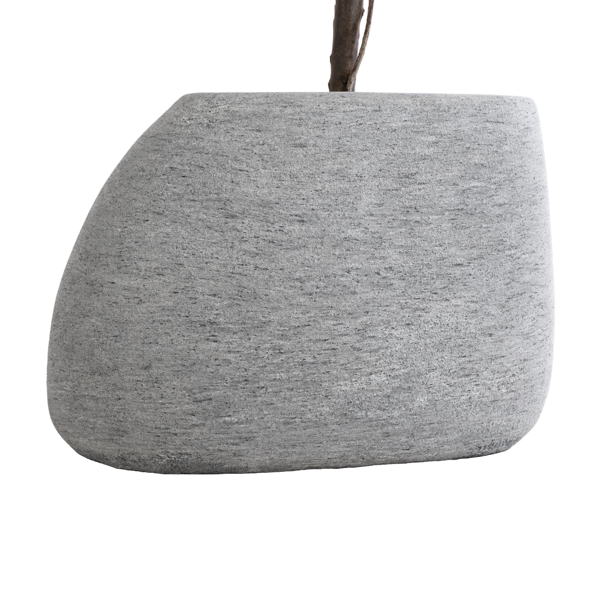 GloboStar® Artificial Garden OXFORD 20794 Επιδαπέδιο Πολυεστερικό Τσιμεντένιο Κασπώ Γλάστρα – Flower Pot Γκρι Μ60 x Π55 x Υ43cm