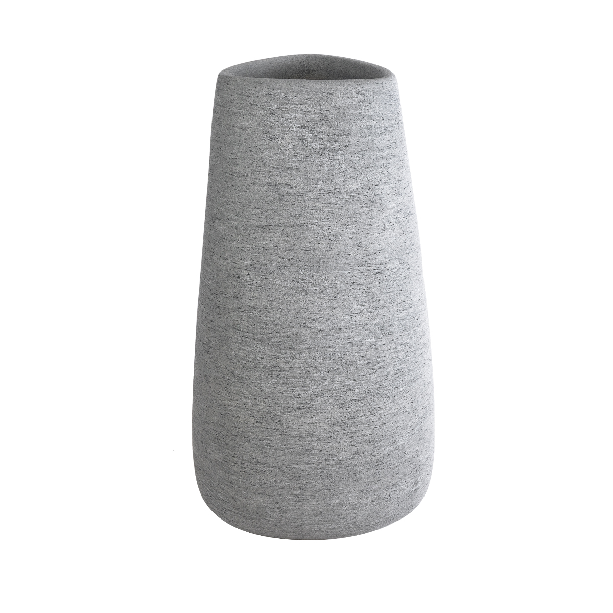 GloboStar® Artificial Garden OXFORD 20795 Επιδαπέδιο Πολυεστερικό Τσιμεντένιο Κασπώ Γλάστρα – Flower Pot Γκρι Μ45 x Π49 x Υ90cm