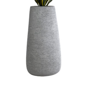 GloboStar® Artificial Garden OXFORD 20795 Επιδαπέδιο Πολυεστερικό Τσιμεντένιο Κασπώ Γλάστρα – Flower Pot Γκρι Μ45 x Π49 x Υ90cm