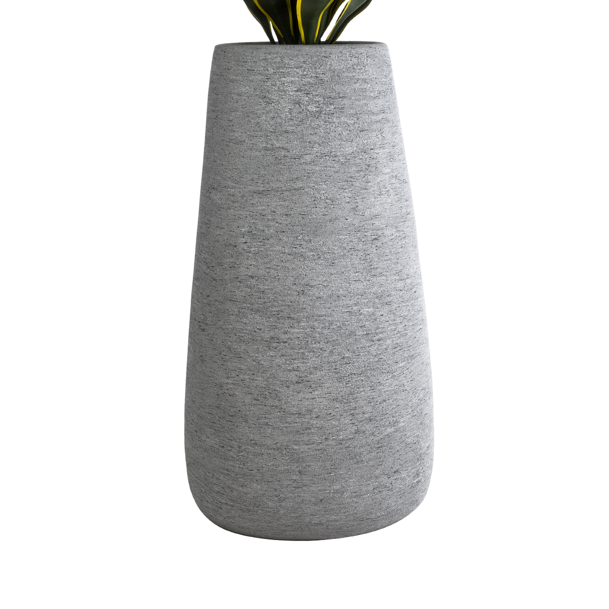 GloboStar® Artificial Garden OXFORD 20795 Επιδαπέδιο Πολυεστερικό Τσιμεντένιο Κασπώ Γλάστρα – Flower Pot Γκρι Μ45 x Π49 x Υ90cm