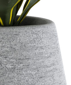 GloboStar® Artificial Garden OXFORD 20795 Επιδαπέδιο Πολυεστερικό Τσιμεντένιο Κασπώ Γλάστρα – Flower Pot Γκρι Μ45 x Π49 x Υ90cm
