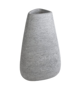 GloboStar® Artificial Garden OXFORD 20796 Επιδαπέδιο Πολυεστερικό Τσιμεντένιο Κασπώ Γλάστρα – Flower Pot Γκρι Μ45 x Π40 x Υ72cm