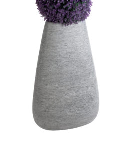 GloboStar® Artificial Garden OXFORD 20796 Επιδαπέδιο Πολυεστερικό Τσιμεντένιο Κασπώ Γλάστρα – Flower Pot Γκρι Μ45 x Π40 x Υ72cm