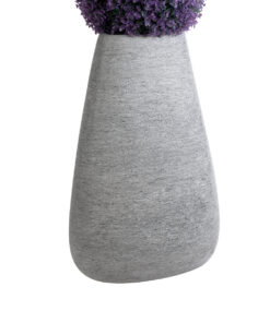 GloboStar® Artificial Garden OXFORD 20796 Επιδαπέδιο Πολυεστερικό Τσιμεντένιο Κασπώ Γλάστρα – Flower Pot Γκρι Μ45 x Π40 x Υ72cm