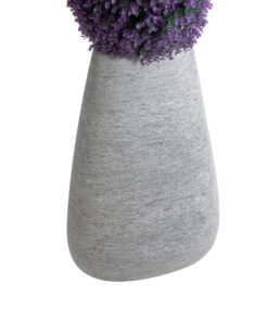 GloboStar® Artificial Garden OXFORD 20796 Επιδαπέδιο Πολυεστερικό Τσιμεντένιο Κασπώ Γλάστρα – Flower Pot Γκρι Μ45 x Π40 x Υ72cm