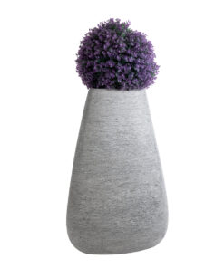 GloboStar® Artificial Garden OXFORD 20796 Επιδαπέδιο Πολυεστερικό Τσιμεντένιο Κασπώ Γλάστρα – Flower Pot Γκρι Μ45 x Π40 x Υ72cm
