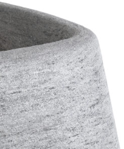 GloboStar® Artificial Garden OXFORD 20796 Επιδαπέδιο Πολυεστερικό Τσιμεντένιο Κασπώ Γλάστρα – Flower Pot Γκρι Μ45 x Π40 x Υ72cm