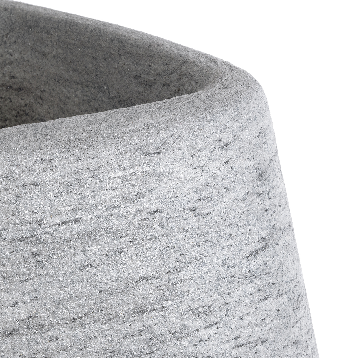 GloboStar® Artificial Garden OXFORD 20796 Επιδαπέδιο Πολυεστερικό Τσιμεντένιο Κασπώ Γλάστρα – Flower Pot Γκρι Μ45 x Π40 x Υ72cm