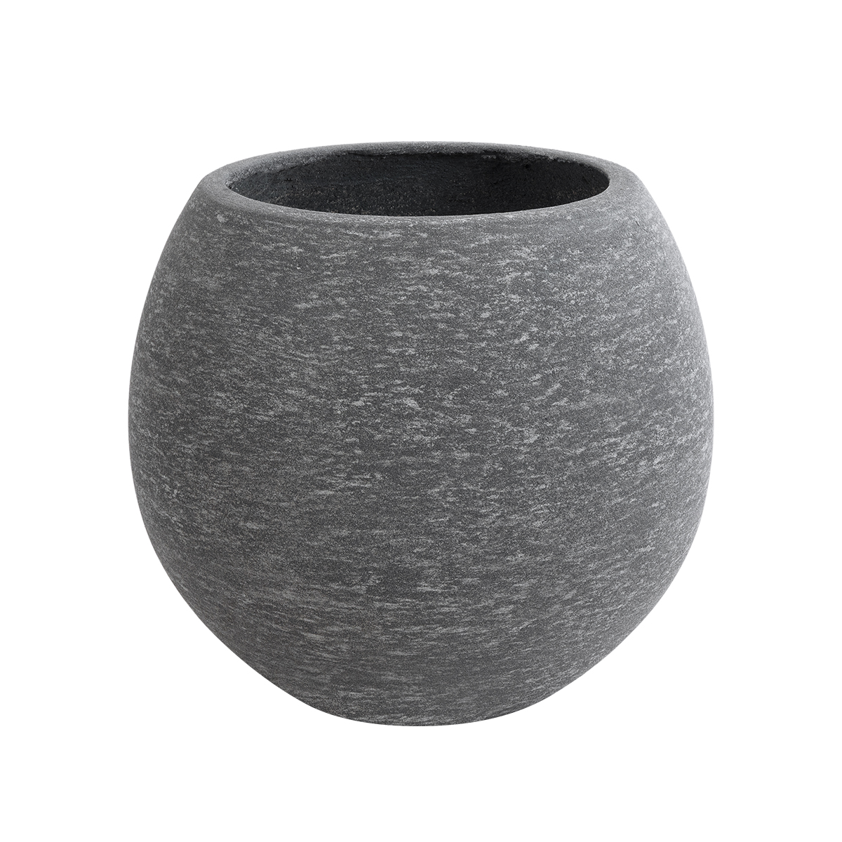 GloboStar® Artificial Garden COLUMBIA 20797 Επιδαπέδιο Πολυεστερικό Τσιμεντένιο Κασπώ Γλάστρα – Flower Pot Γκρι Φ40 x Υ35cm