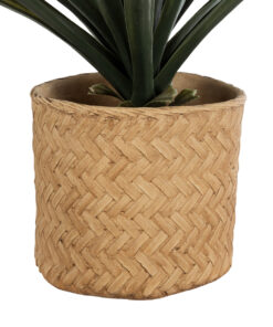 GloboStar® Artificial Garden MEDRANO 20799 ΣΕΤ 2 Διακοσμητικά Πολυεστερικά Τσιμεντένιά Κασπώ Γλάστρες – Flower Pots Μπεζ A:Φ25 x Υ23cm B:Φ25 x Υ23cm