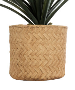 GloboStar® Artificial Garden MEDRANO 20799 ΣΕΤ 2 Διακοσμητικά Πολυεστερικά Τσιμεντένιά Κασπώ Γλάστρες – Flower Pots Μπεζ A:Φ25 x Υ23cm B:Φ25 x Υ23cm