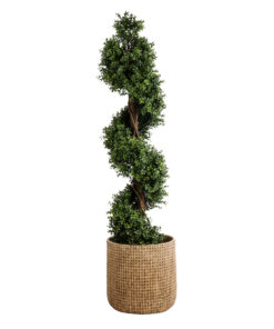 GloboStar® Artificial Garden GIUSEPPE 20800 Διακοσμητικό Πολυεστερικό Τσιμεντένιο Κασπώ Γλάστρα – Flower Pot Καφέ Φ35 x Υ33cm