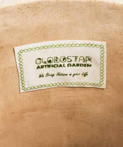 GloboStar® Artificial Garden GIUSEPPE 20800 Διακοσμητικό Πολυεστερικό Τσιμεντένιο Κασπώ Γλάστρα – Flower Pot Καφέ Φ35 x Υ33cm