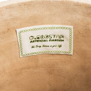 GloboStar® Artificial Garden GIUSEPPE 20800 Διακοσμητικό Πολυεστερικό Τσιμεντένιο Κασπώ Γλάστρα – Flower Pot Καφέ Φ35 x Υ33cm