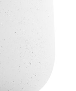 GloboStar® Artificial Garden CHELSEA 20802 Διακοσμητικό Πολυεστερικό Τσιμεντένιο Κασπώ Γλάστρα – Flower Pot Λευκό με Μαύρες Λεπτομέριες Μ25 x Π27 x Υ30cm