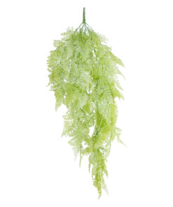 GloboStar® Artificial Garden HANGING FERN 20806 Τεχνητό Διακοσμητικό Κρεμαστό Φυτό Φτέρη Μ40 x Π20 x Υ88cm