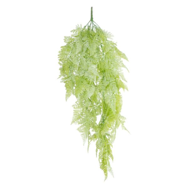 GloboStar® Artificial Garden HANGING FERN 20806 Τεχνητό Διακοσμητικό Κρεμαστό Φυτό Φτέρη Μ40 x Π20 x Υ88cm