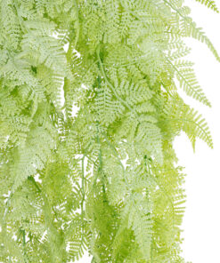 GloboStar® Artificial Garden HANGING FERN 20806 Τεχνητό Διακοσμητικό Κρεμαστό Φυτό Φτέρη Μ40 x Π20 x Υ88cm