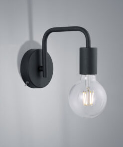 Φωτιστικό Τοίχου Trio Lighting   E27 Μαύρο Ματ Μεταλλικό    208070132