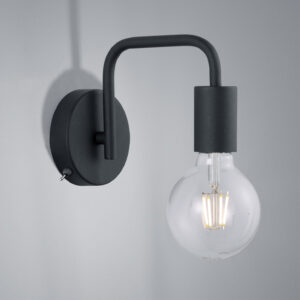 Φωτιστικό Τοίχου Trio Lighting   E27 Μαύρο Ματ Μεταλλικό    208070132