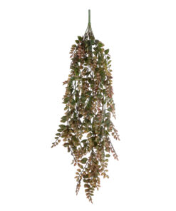 GloboStar® Artificial Garden HANGING FERN BRANCH 20828 Τεχνητό Διακοσμητικό Κρεμαστό κλαδί Φτέρης Μ30 x Π10 x Υ85cm