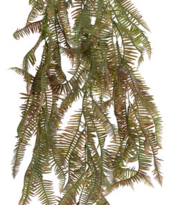 GloboStar® Artificial Garden HANGING FERN BRANCH 20832 Τεχνητό Διακοσμητικό Κρεμαστό κλαδί Φτέρης Μ30 x Π8 x Υ87cm