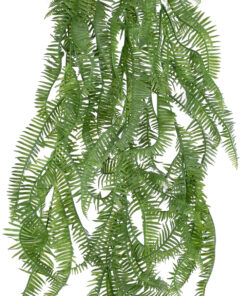 GloboStar® Artificial Garden HANGING FERN BRANCH 20833 Τεχνητό Διακοσμητικό Κρεμαστό κλαδί Φτέρης Μ30 x Π8 x Υ87cm