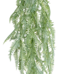 GloboStar® Artificial Garden HANGING FERN BRANCH 20835 Τεχνητό Διακοσμητικό Κρεμαστό κλαδί Φτέρης Μ30 x Π8 x Υ87cm