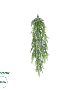 GloboStar® Artificial Garden HANGING FERN 20841 Τεχνητό Διακοσμητικό Κρεμαστό Φυτό Φτέρη Μ25 x Π12 x Υ85cm