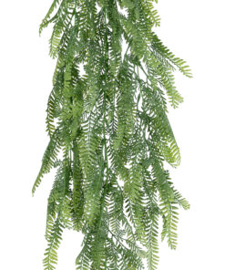 GloboStar® Artificial Garden HANGING FERN 20841 Τεχνητό Διακοσμητικό Κρεμαστό Φυτό Φτέρη Μ25 x Π12 x Υ85cm