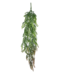 GloboStar® Artificial Garden HANGING FERN 20842 Τεχνητό Διακοσμητικό Κρεμαστό Φυτό Φτέρη Μ25 x Π12 x Υ85cm