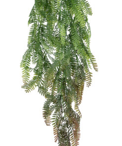 GloboStar® Artificial Garden HANGING FERN 20842 Τεχνητό Διακοσμητικό Κρεμαστό Φυτό Φτέρη Μ25 x Π12 x Υ85cm