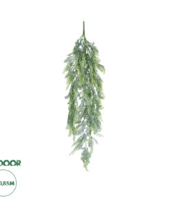 GloboStar® Artificial Garden HANGING FERN 20843 Τεχνητό Διακοσμητικό Κρεμαστό Φυτό Φτέρη Μ25 x Π12 x Υ85cm