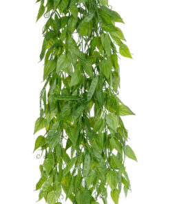 GloboStar® Artificial Garden HANGING LIMA BEAN 20845 Τεχνητό Διακοσμητικό Κρεμαστό Φυτό Φασόλι Λίμα Μ29 x Π10 x Υ86cm